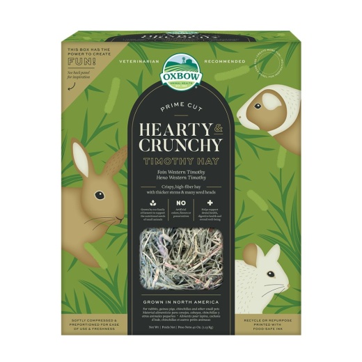 Oxbow Small Animal Prime Crunchy Timothy Hay 40Oz