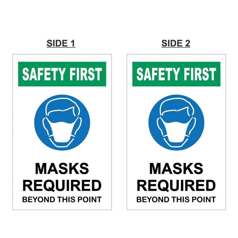 Safety First Mask Required Signs