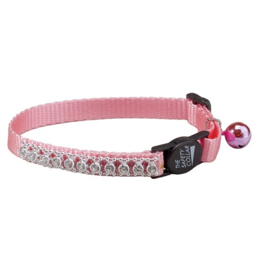 Meow Town Rhinestone Cat Collar Pink