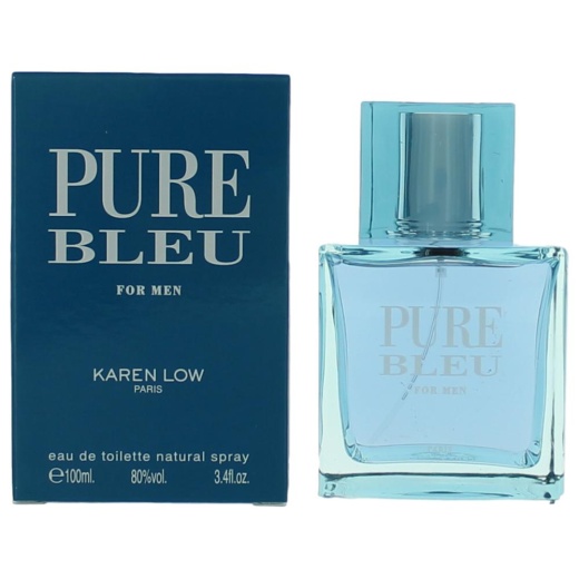 Pure Bleu By Karen Low, 3.4 Oz Edt Spray For Men