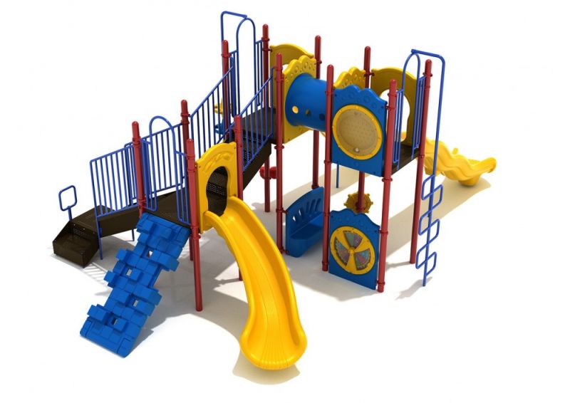 Keystone Crossing Playground Structure with Interactive Games, Slides and Climbers