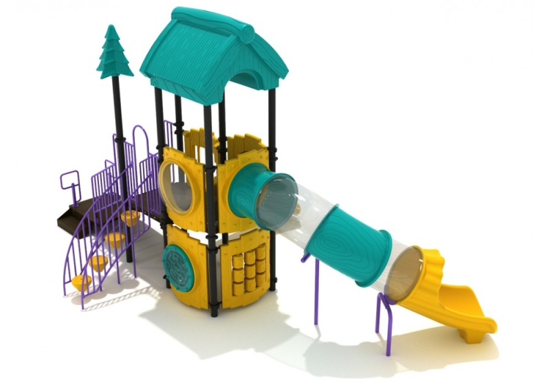 Gabbling Giraffe Playground Structure with Games, Climber and Slides