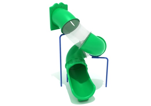 9 Foot Spiral Tube Slide - Slide And Mounts Only