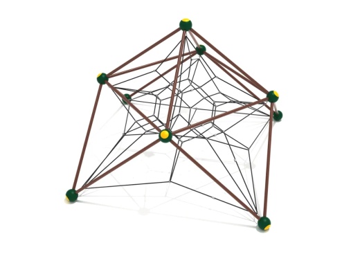 Cosmic Crest - Vibrant Climbing Rope Net for Kids