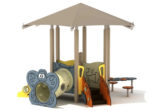 Lilac Canopy Mini Play Structure, Saltguard