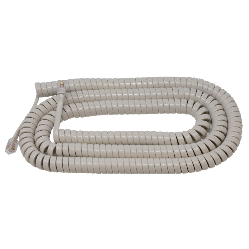 25' Off White Coiled Handset Cord