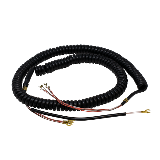 15' Black 6 Conductor Spade To Spade Handset Cord