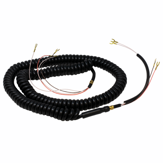 15' Black 4 Conductor Spade To Spade Handset Cord