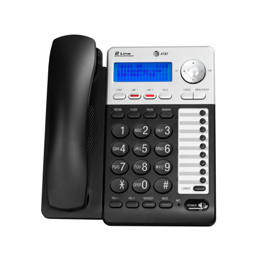 2-Line Analog Phone with Noise-Cancelling Handset