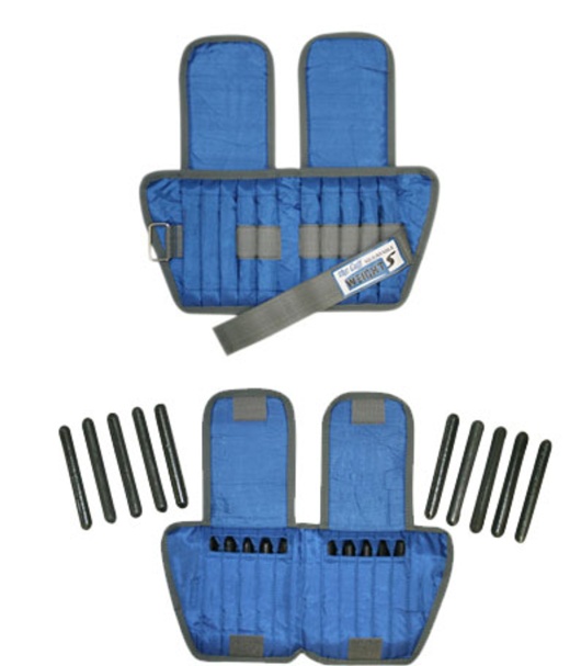 Adjustable Cuff Ankle Weight - 10 lb. Set with .5 Pound Inserts