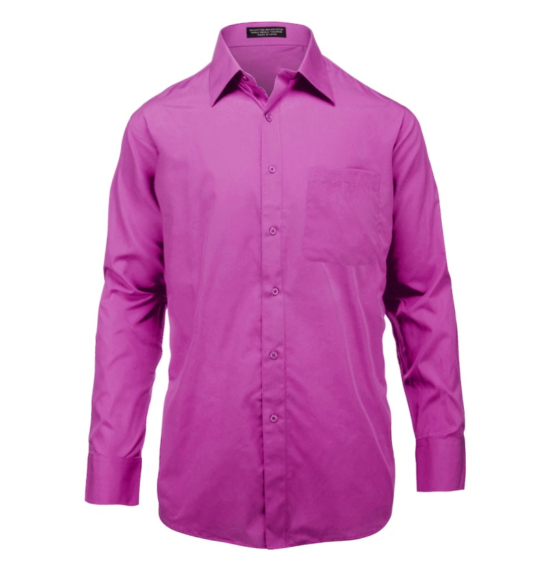 The Essential Solid Fuchsia Men's Shirt