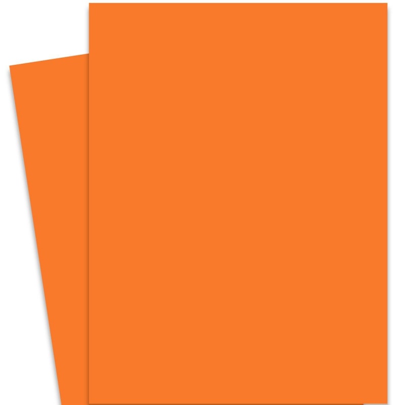Burano Orange (56) - Folio 27.5X39.3-In Cardstock Paper - 92Lb Cover (250Gsm) - 100 Pk