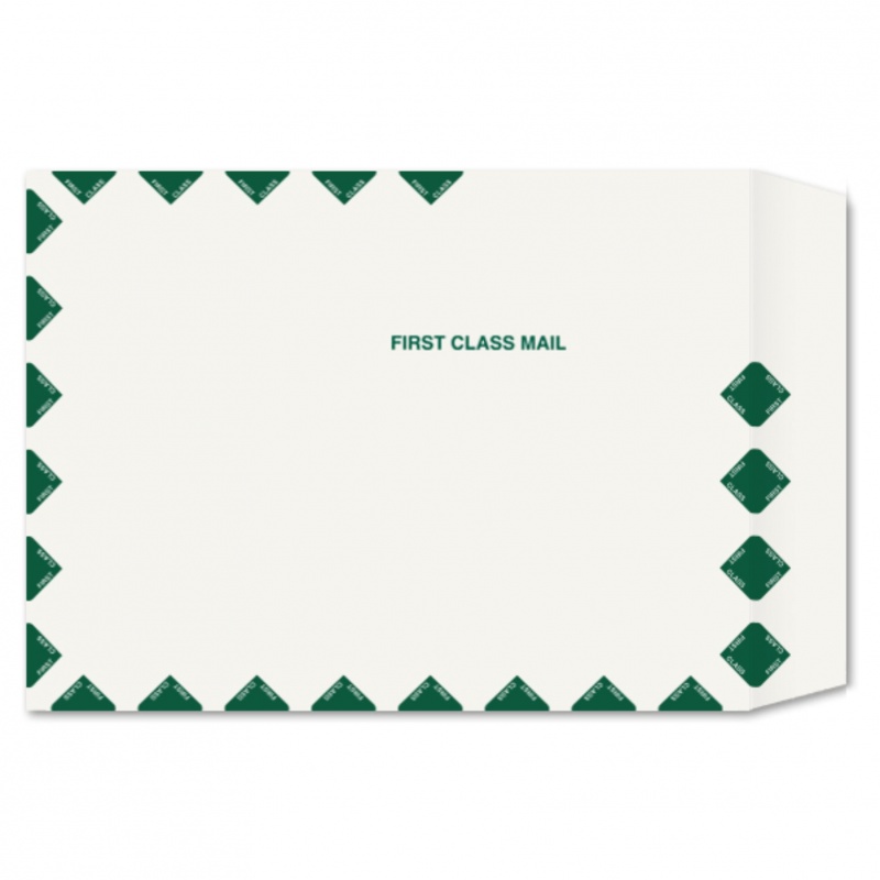 9 X 12 Catalog Envelopes - 28Lb White With First Class Border - 500 Pk