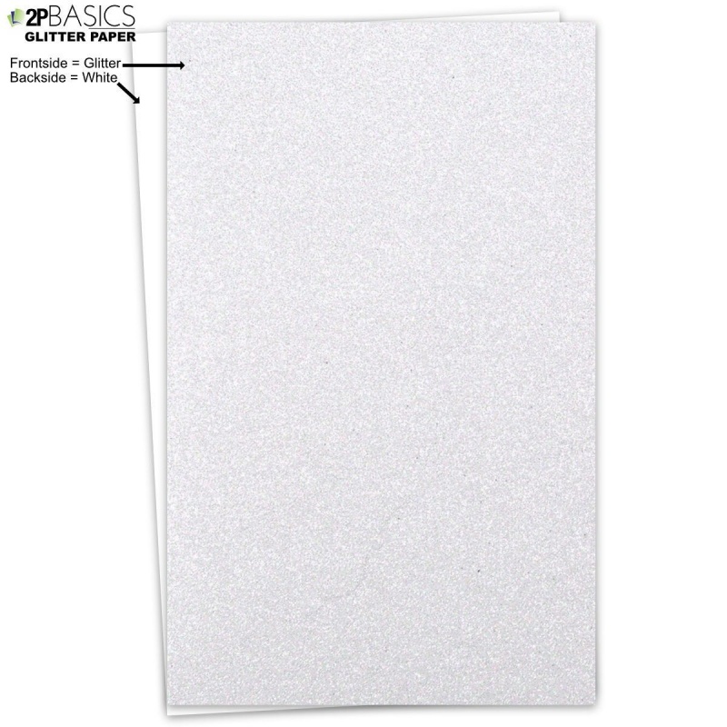 Glitter Paper - GREEN Glitter (1-Sided) 8.5X11 Letter Size - 10 PK