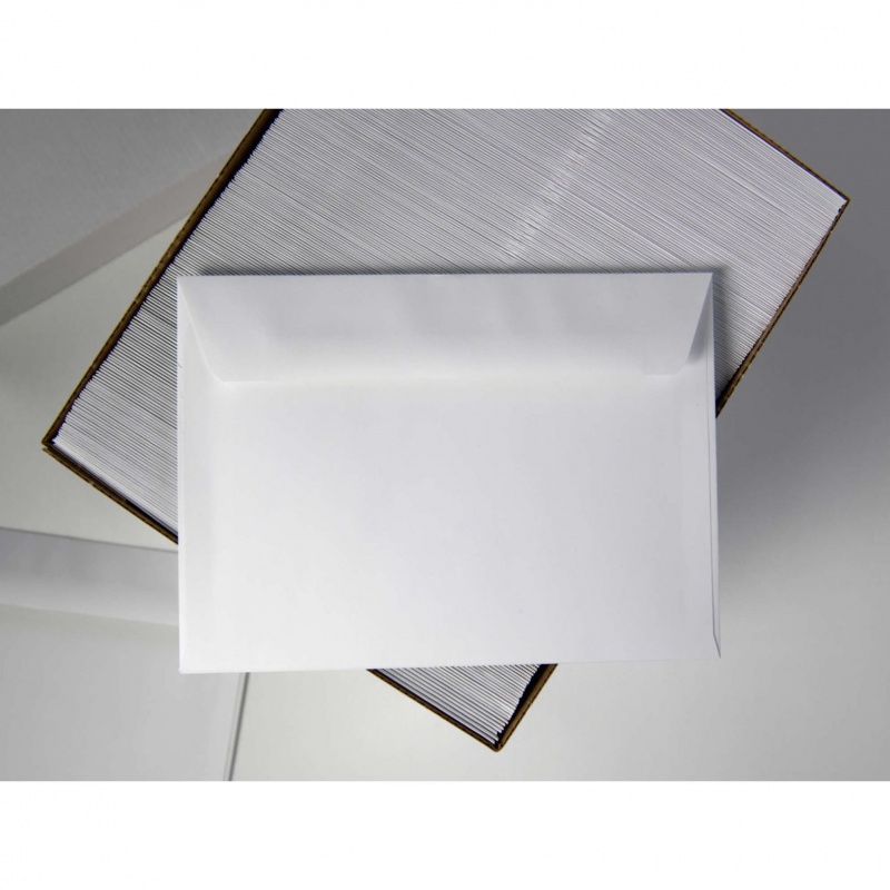 A7 Machine Insertable 70# White Smooth Cougar Envelopes - 1000 Pk