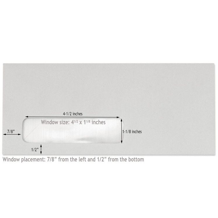 #10 Window Envelopes - 24Lb Brown Kraft (Diagonal Seam) - 2500 Pk