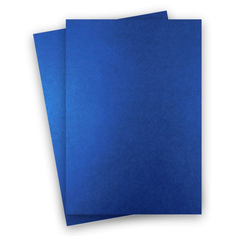 Shine BLUE SATIN - Shimmer Metallic Card Stock Paper - 11 x 17 - 92lb Cover