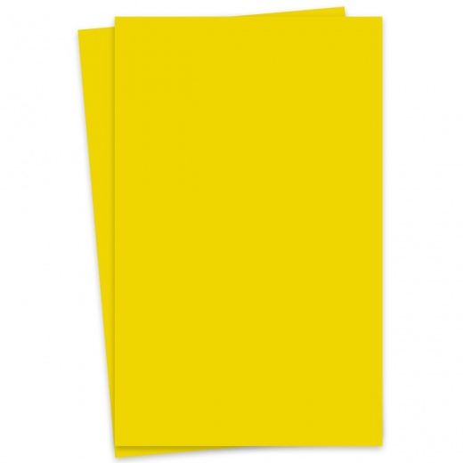 Burano Bright Yellow (51) - 11X17 Cardstock Paper - 92Lb Cover (250Gsm) -  100 Pk [Dd]
