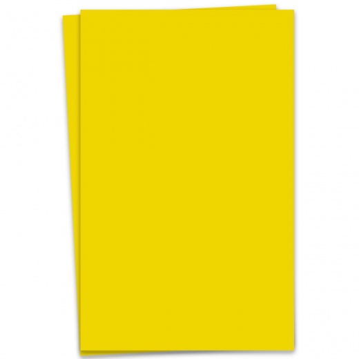 Burano Bright Yellow (51) - 11X17 Cardstock Paper - 92Lb Cover (250Gsm) -  100 Pk [Dd]