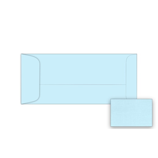 Premium #10 Policy Envelopes - Classic Linen Haviland Blue (24W/Linen) - 2500 Pk