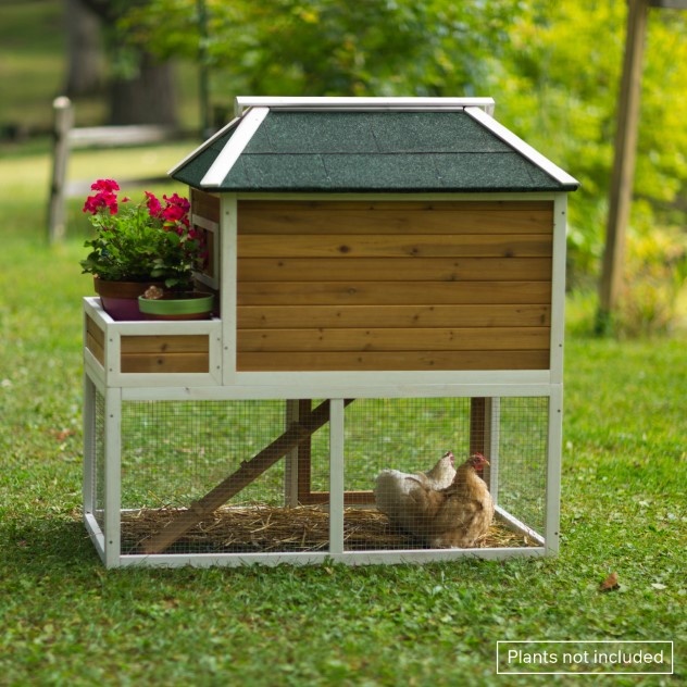 Chicken Coop With Herb Planter