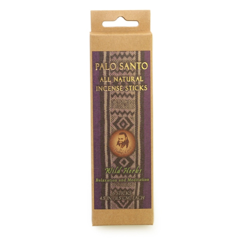 Palo Santo And Wild Herbs Incense Sticks - Relaxation & Meditation - 6 Incense Sticks