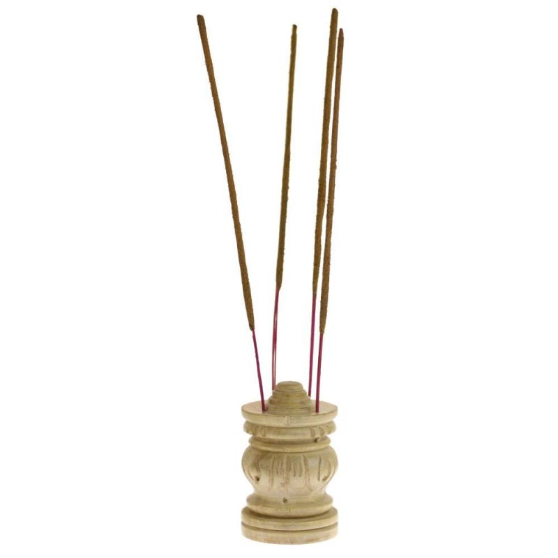 Incense Burner - Wooden Pagoda - 3 Inches High