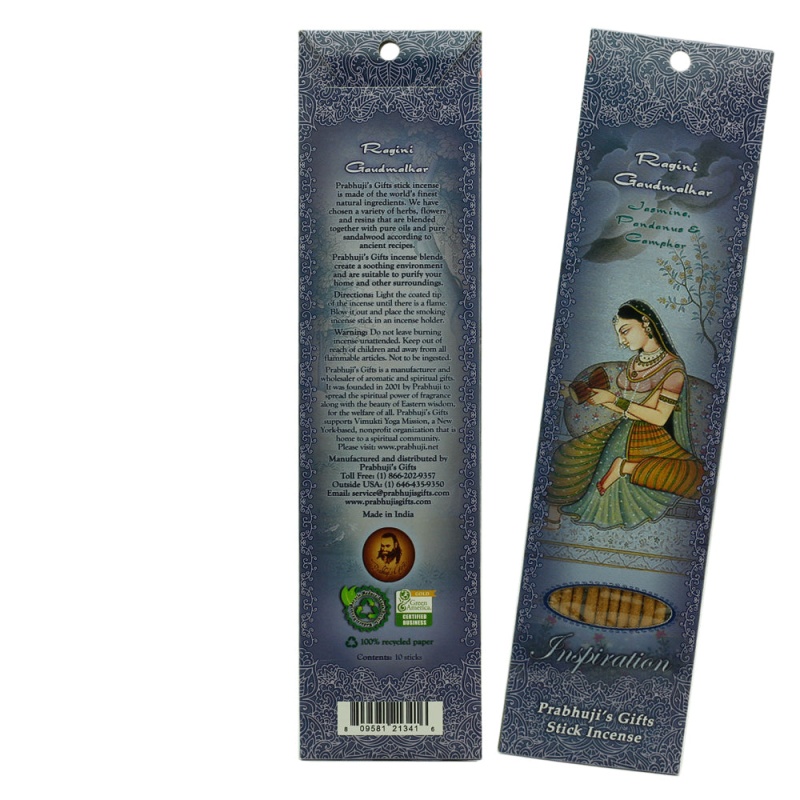 Incense Sticks Ragini Gaudmalhar - Jasmine, Pandanus, And Camphor - Inspiration