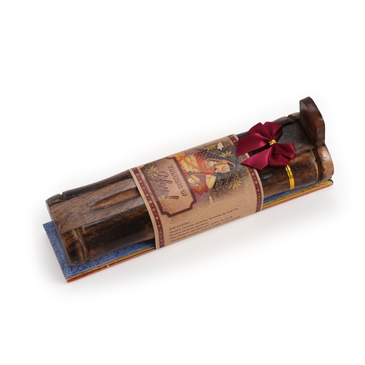 Incense Gift Set - Bamboo Burner + 3 Meditation Incense Sticks & Greeting