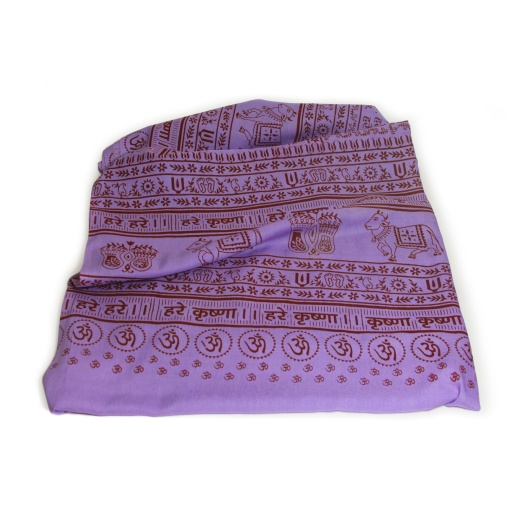 Maha Mantra Meditation Yoga Prayer Shawl - Purple Large