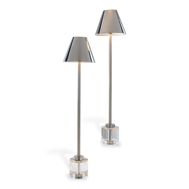 Parliament Crystal/Nickel Buffet Lamp (Set/2)