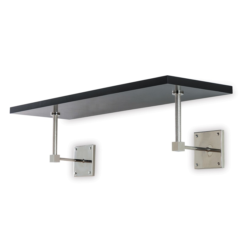 Billy Black/Nickel Wall Shelf 36"w