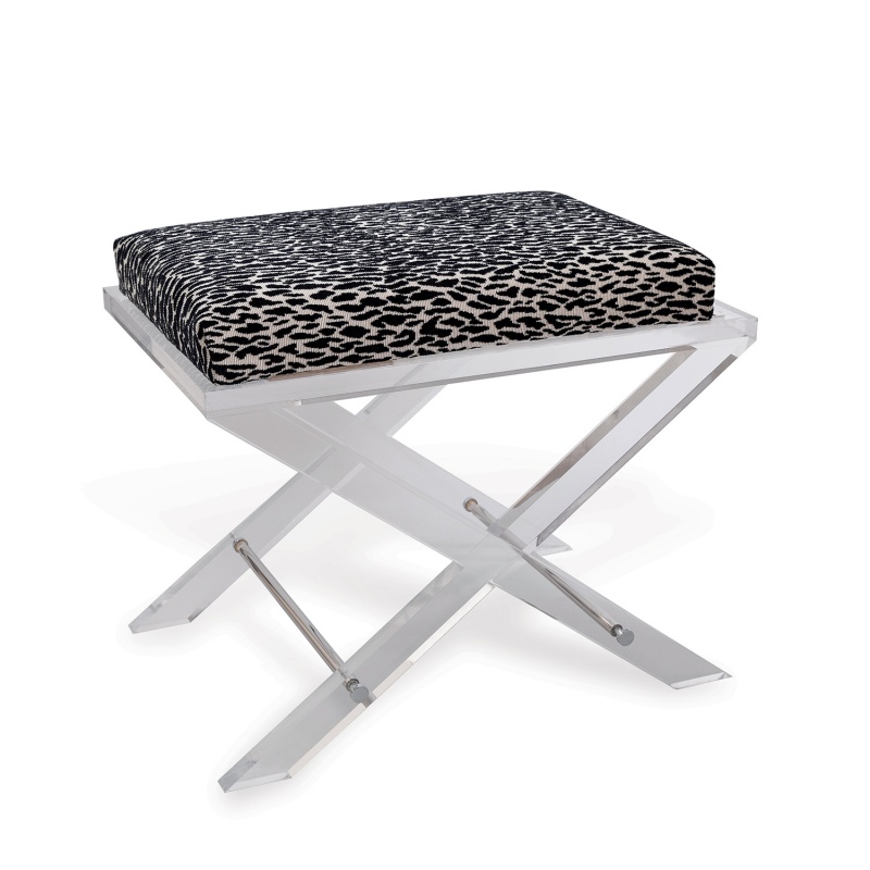 Crossing Lucite Bench Leopard Black Kit