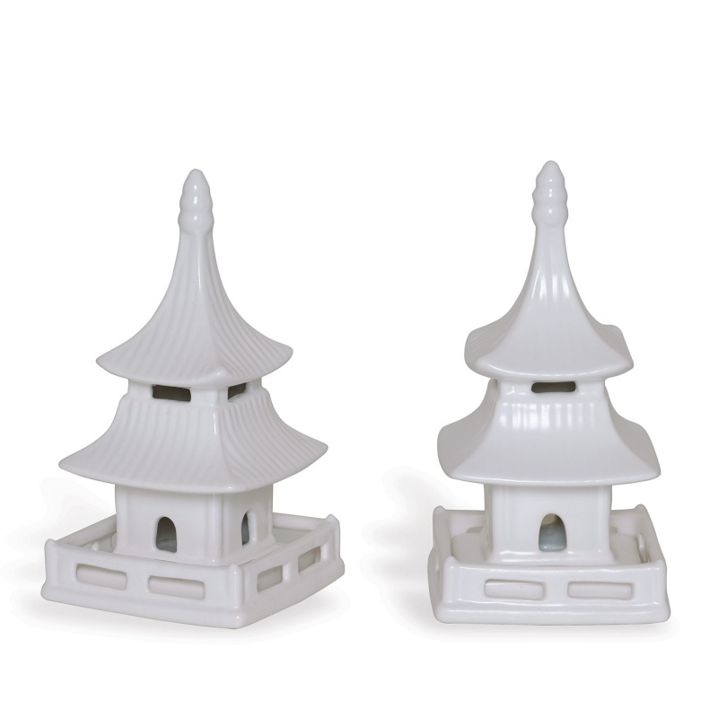 Pagoda Objects Short (Set Of 2)