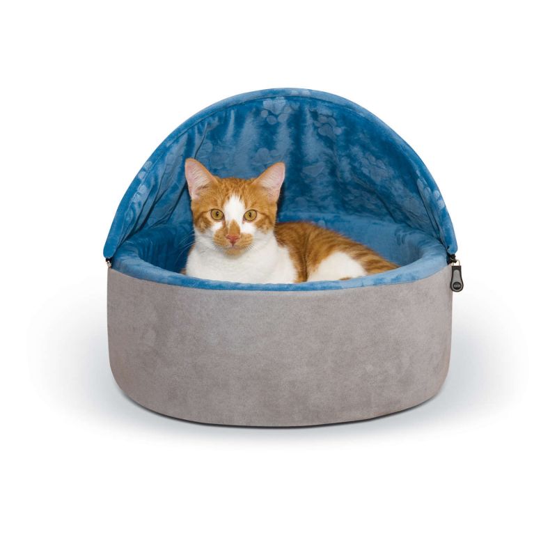 Self-Warming Kitty Bed Hooded