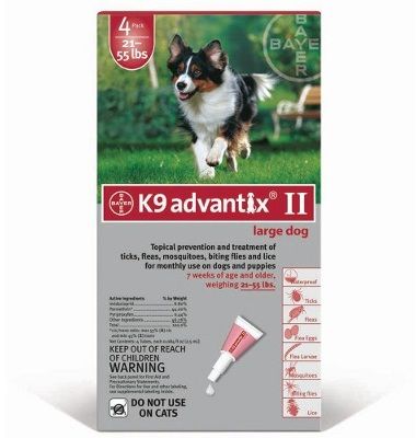 Flea And Tick Control For Dogs 20-55 Lbs 6 Month Supply