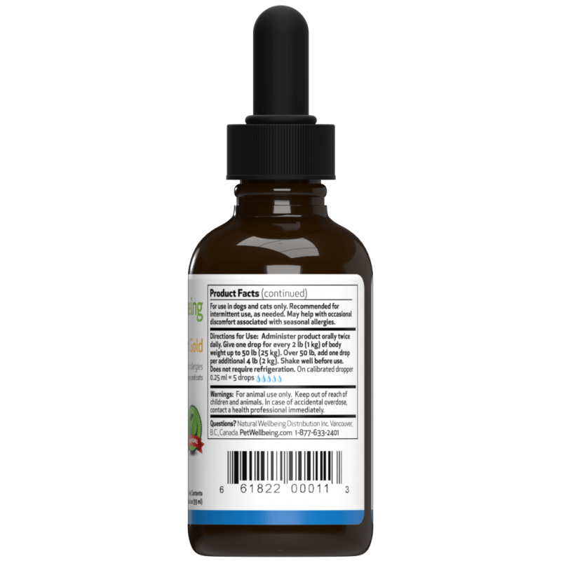 Nettle-Eyebright Gold - Allergy Defense For Cats With Seasonal Sneezing Or Stuffy Nose