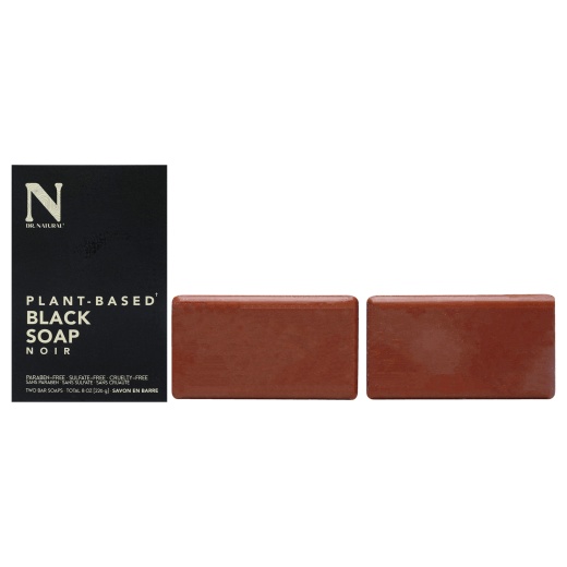 Dr. Natural Black Soap - Unisex Skin Cleanser - 2 x 8 Oz Bars