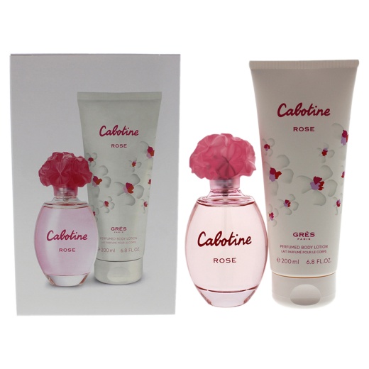 Cabotine Rose By Parfums Gres For Women - 2 Pc Gift Set 3.4Oz Edt Spray, 6.76Oz Perfumed Body Lotion