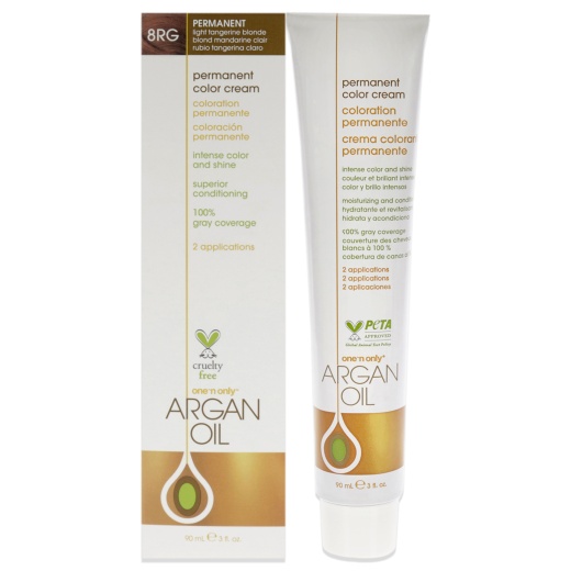 Argan Oil Permanent Color Cream - 8Rg Light Tangerine Blonde