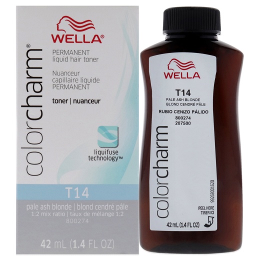 Wella Color Charm Permanent Liquid Toner - T14 Pale Ash Blonde