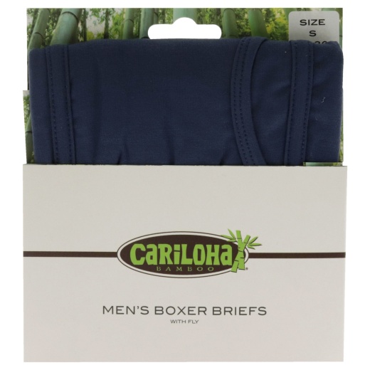 Cariloha Bamboo Boxer Briefs Steel Blue for Men - 1 Pc