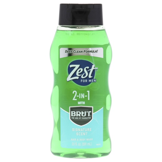 Zest 2-In-1 Hair And Body Wash - Signature Scent for Men - 20 Oz