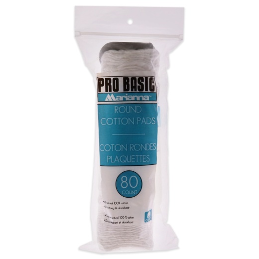 Pro Basic Round Cotton Pads by Marianna - 80 Pc for Unisex