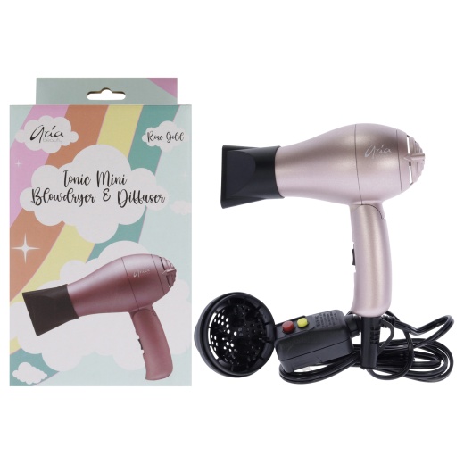 Tonic Mini Blowdryer And Diffuser - Rose Gold By Aria Beauty