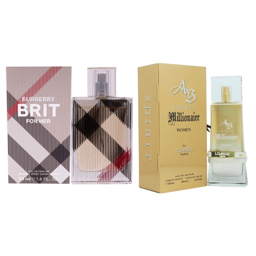 Ab Spirit Millionaire And Burberry Brit Kit - 2 Pc Fragrance Set for Women