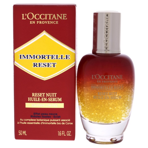 Immortelle Reset Overnight Oil-In Serum by L'Occitane for Women - 1.7 Oz Serum