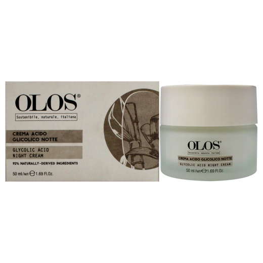 Glycolic Acid Night Cream by Olos - 1.7 Oz Cream