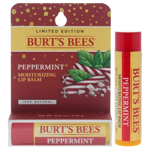 Burts Bees Peppermint Moisturizing Lip Balm Blister - 0.15 Oz Unisex Lip Care