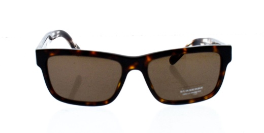 Burberry BE 4225 3002-73 - Dark Havana-Brown Rectangle Frames Sunglasses for Men